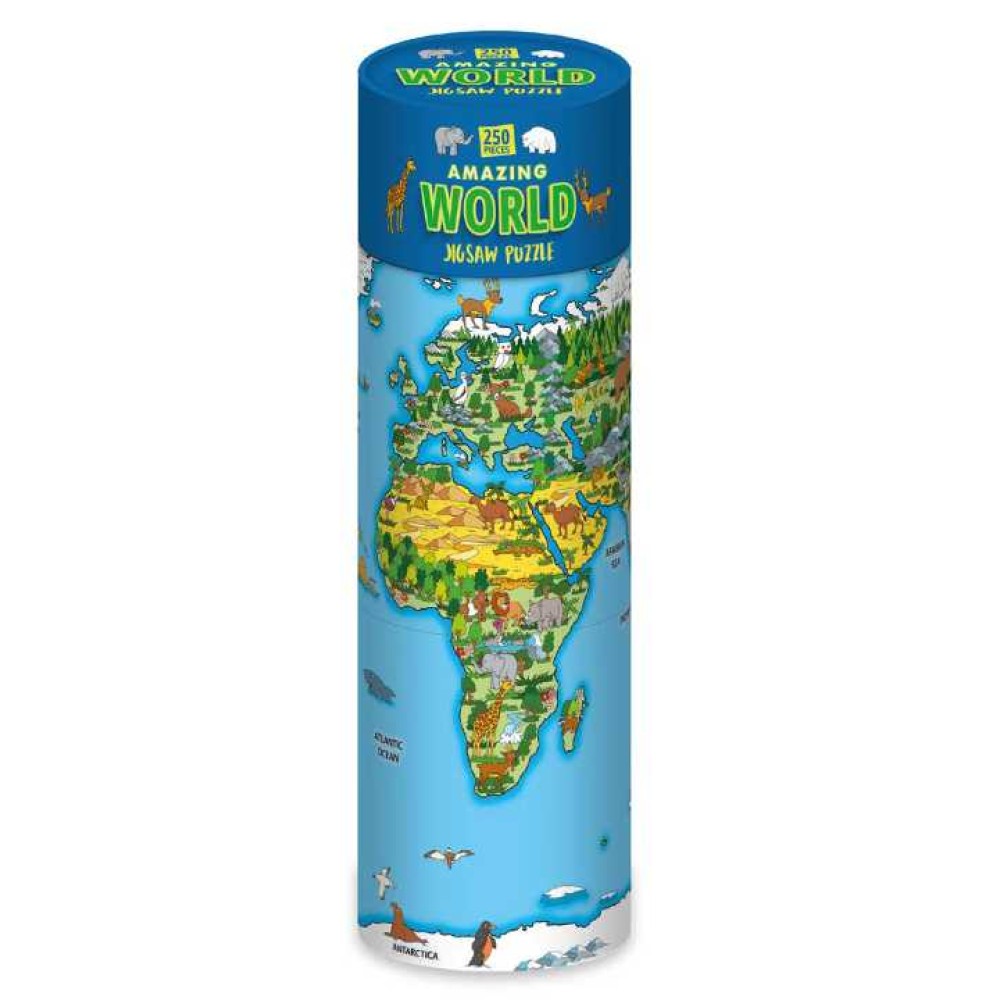 Amazing World Map Puzzle in a tube 250 bitar